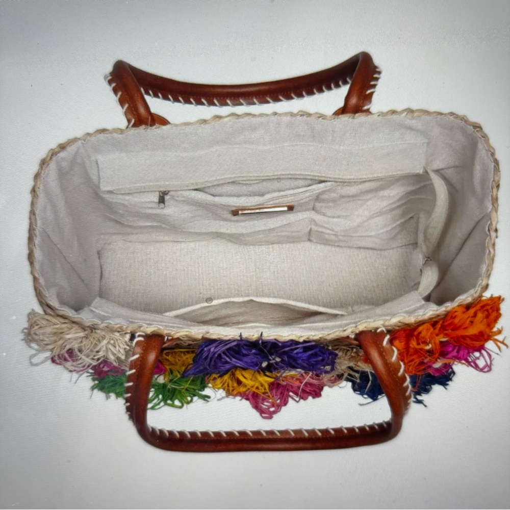Urban Expressions Queenie Floral Straw Tote - Picture 4 of 11